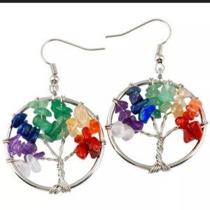 Yoga Stone Tree of Life Earrings
